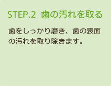 STEP2 歯の汚れを取る